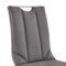 Armen Living Pacific Dining Room Accent Chair in Gray Fabric and Brushed Stainless Steel Finish, PK2 LCPCSIGRFBC - alternate 4
